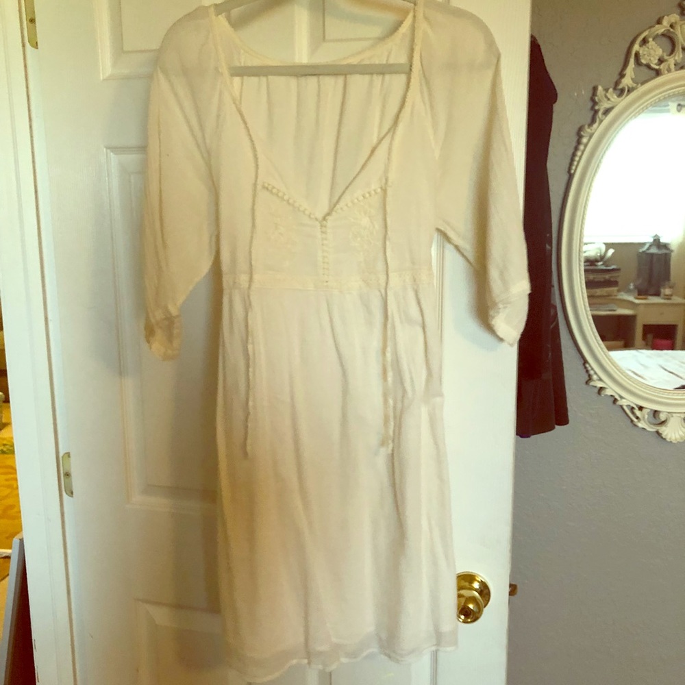 Cream boho style dress